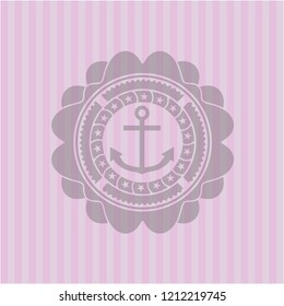 anchor icon inside pink icon or emblem