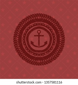 anchor icon inside red emblem