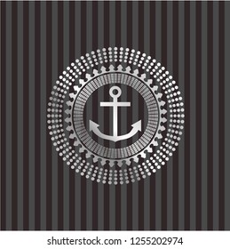 anchor icon inside silver badge