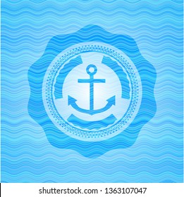 anchor icon inside water representation style badge.
