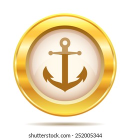 Anchor icon. Internet button on white background. EPS10 vector. 