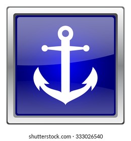 Anchor icon. Internet button on white background. EPS10 vector.
