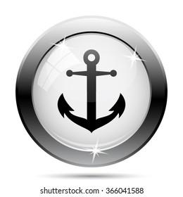 Anchor icon. Internet button on white background. EPS10 vector.