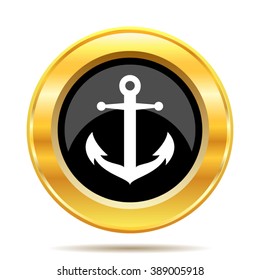Anchor icon. Internet button on white background. EPS10 vector.
