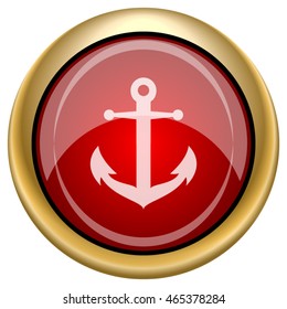 Anchor icon. Internet button on white background. EPS10 vector.