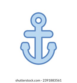 Anchor icon isolate white background vector stock illustration.