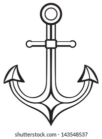 Anchor icon isolated on white background