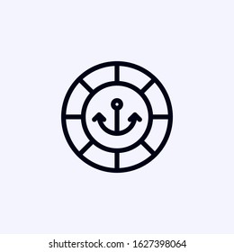 Anchor icon isolated on white background