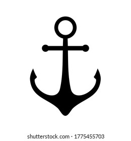 Anchor icon isolated on white background. Vector illustration