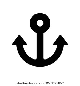 Anchor icon isolated on white background