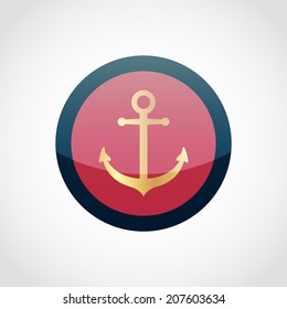 Anchor Icon Isolated on White Background