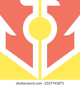 Ankersymbol einzeln auf weißem Hintergrund. Vektorgrafik.
