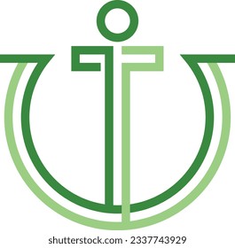 Anchor icon isolated on a white background. Vector illustration.