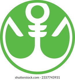 Anchor icon isolated on a white background. Vector illustration.