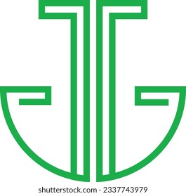 Anchor icon isolated on a white background. Vector illustration.