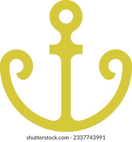 Anchor icon isolated on a white background. Vector illustration.