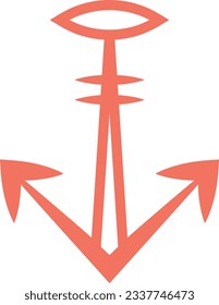 Anchor icon isolated on a white background. Vector illustration.