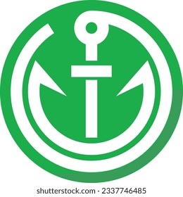 Ankersymbol einzeln auf weißem Hintergrund. Vektorgrafik.