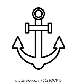 Anchor icon isolated on white background. Vector illustration eps 10