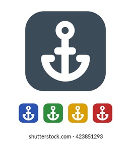anchor icon isolated on white background. vector illustration.
