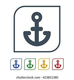 anchor icon isolated on white background. vector illustration.
