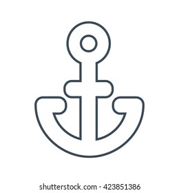 anchor icon isolated on white background. vector illustration.
