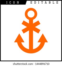 anchor icon isolated sign symbol vector illustration - vector