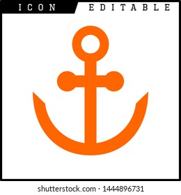 anchor icon isolated sign symbol vector illustration - vector
