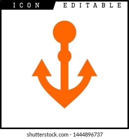 anchor icon isolated sign symbol vector illustration - vector
