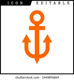 anchor icon isolated sign symbol vector illustration - vector