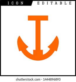 anchor icon isolated sign symbol vector illustration - vector