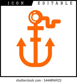 anchor icon isolated sign symbol vector illustration - vector
