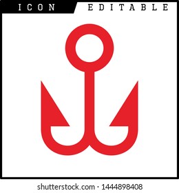 anchor icon isolated sign symbol vector illustration - vector
