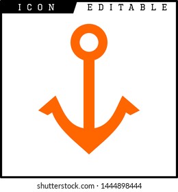 anchor icon isolated sign symbol vector illustration - vector
