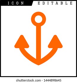 anchor icon isolated sign symbol vector illustration - vector