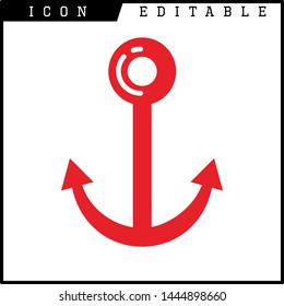 anchor icon isolated sign symbol vector illustration - vector