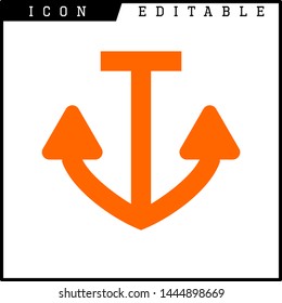anchor icon isolated sign symbol vector illustration - vector