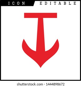 anchor icon isolated sign symbol vector illustration - vector