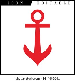 anchor icon isolated sign symbol vector illustration - vector
