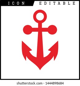 anchor icon isolated sign symbol vector illustration - vector