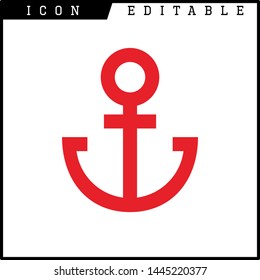 anchor icon isolated sign symbol vector illustration - vector 
