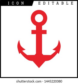 anchor icon isolated sign symbol vector illustration - vector 
