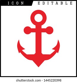 anchor icon isolated sign symbol vector illustration - vector 
