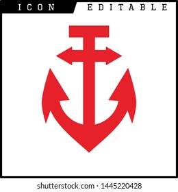 anchor icon isolated sign symbol vector illustration - vector 
