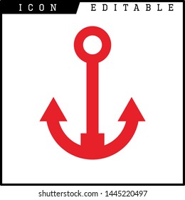 anchor icon isolated sign symbol vector illustration - vector 

