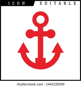 anchor icon isolated sign symbol vector illustration - vector 
