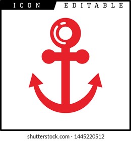anchor icon isolated sign symbol vector illustration - vector 
