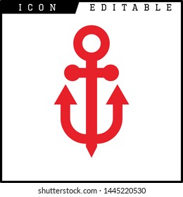 anchor icon isolated sign symbol vector illustration - vector 
