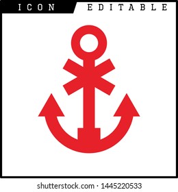 anchor icon isolated sign symbol vector illustration - vector 
