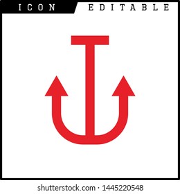 anchor icon isolated sign symbol vector illustration - vector 
